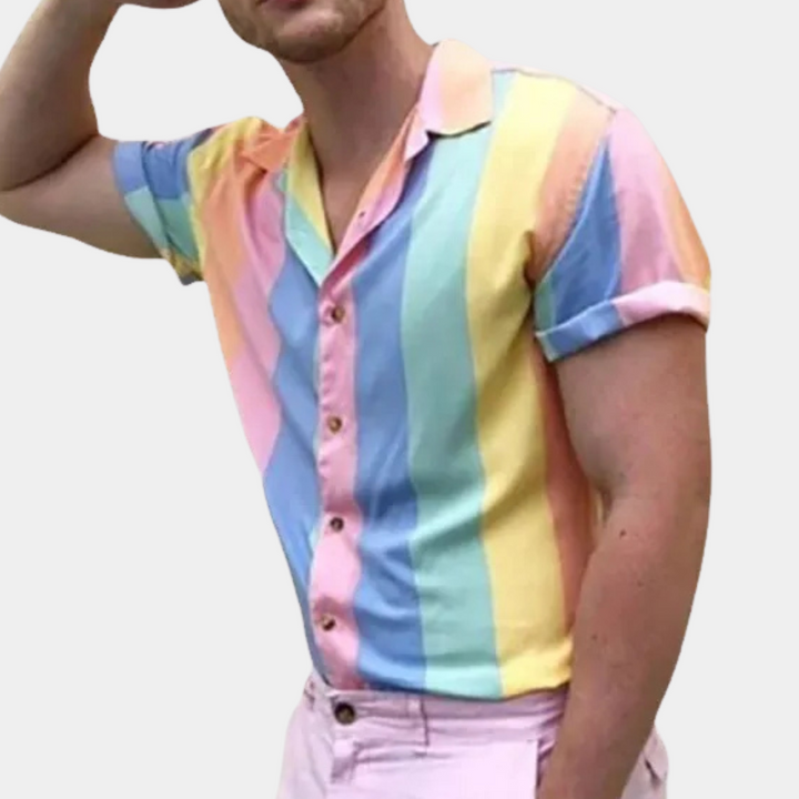 Colourful Striped Shirt for Men - Lorenzo-S-The Livary