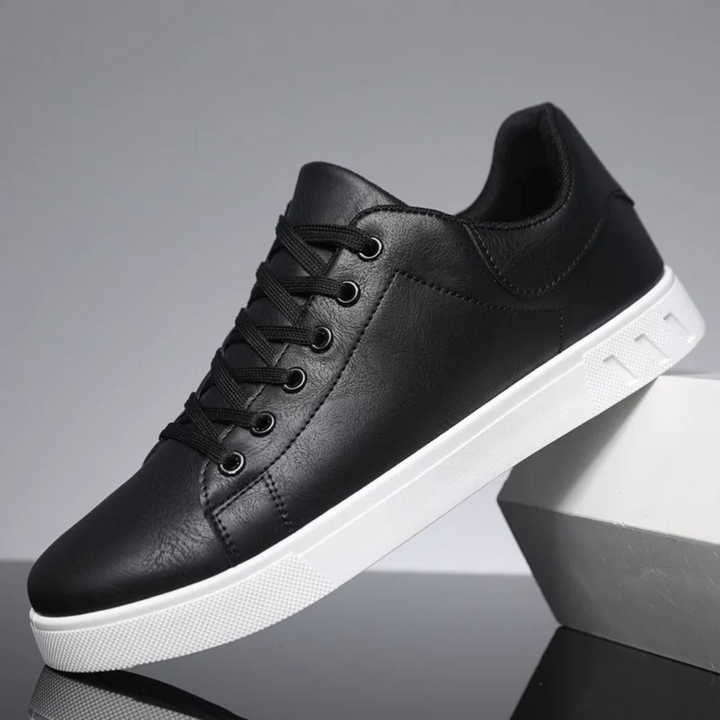 Stylish Leather Men's Shoes - Matteo-Black-6-The Livary