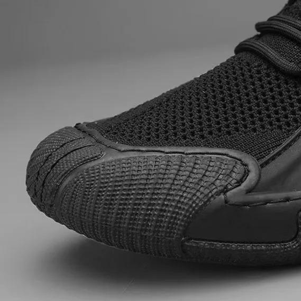 Trendy Lightweight and Breathable Men's Sneakers - Black-Black-6-The Livary
