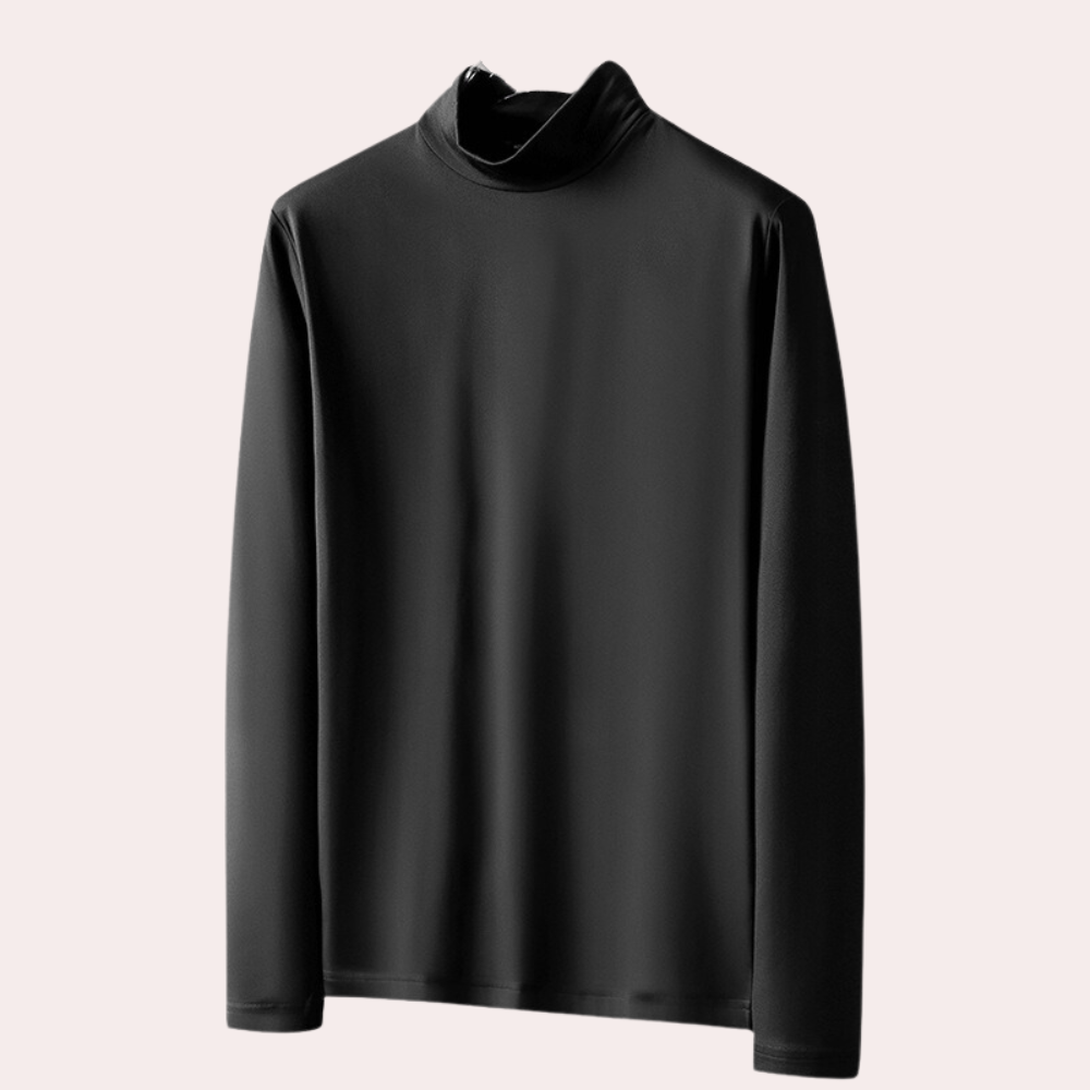 Warm and Comfortable Men's Long Sleeve - Dario-Black-S-The Livary
