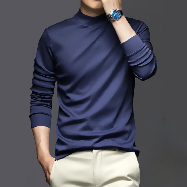 Warm and Comfortable Men's Long Sleeve - Dario-Blue-S-The Livary