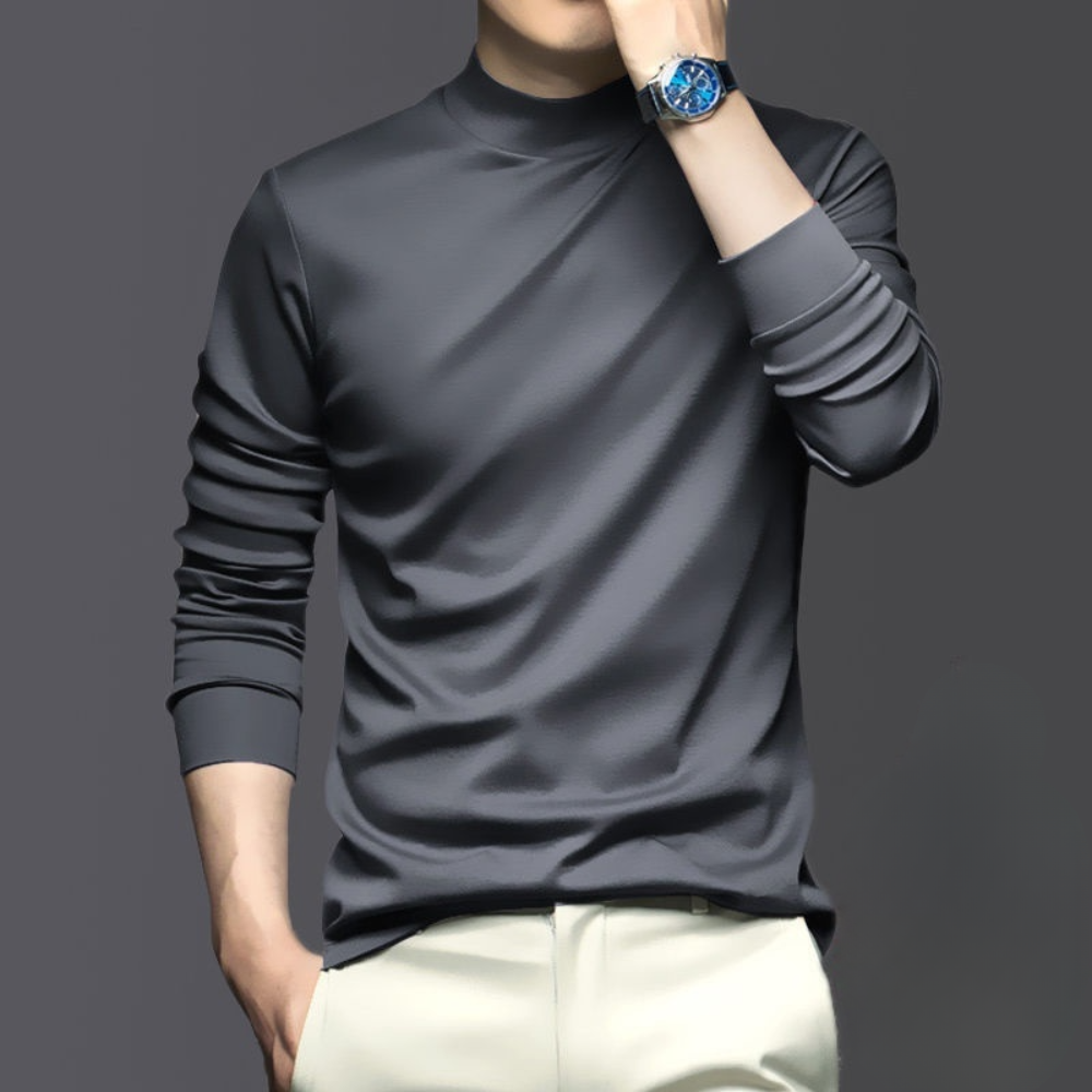 Warm and Comfortable Men's Long Sleeve - Dario-Grey-S-The Livary