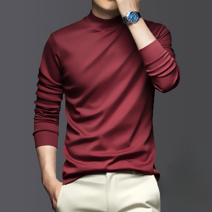 Warm and Comfortable Men's Long Sleeve - Dario-Red-S-The Livary