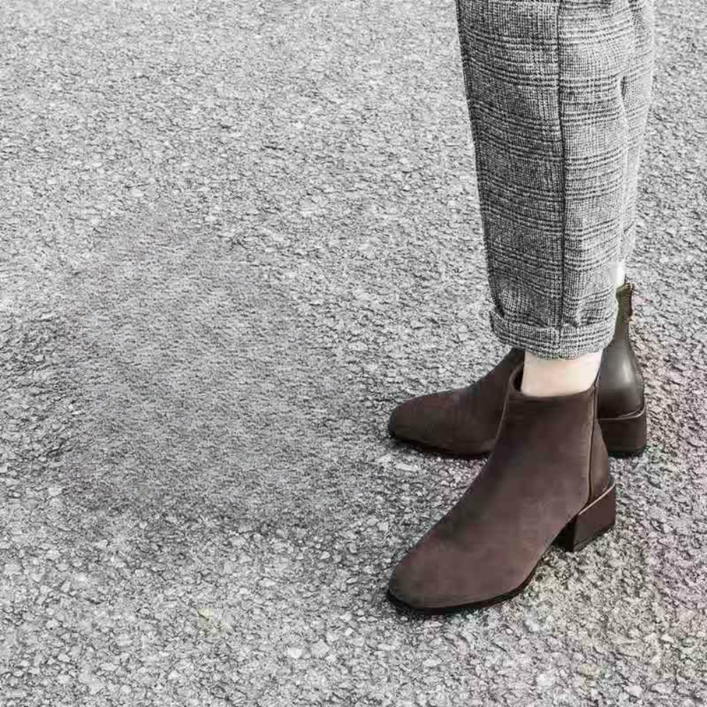 Ladies' Ankle Boots with Block Heel - Lira-Black-2.5-The Livary
