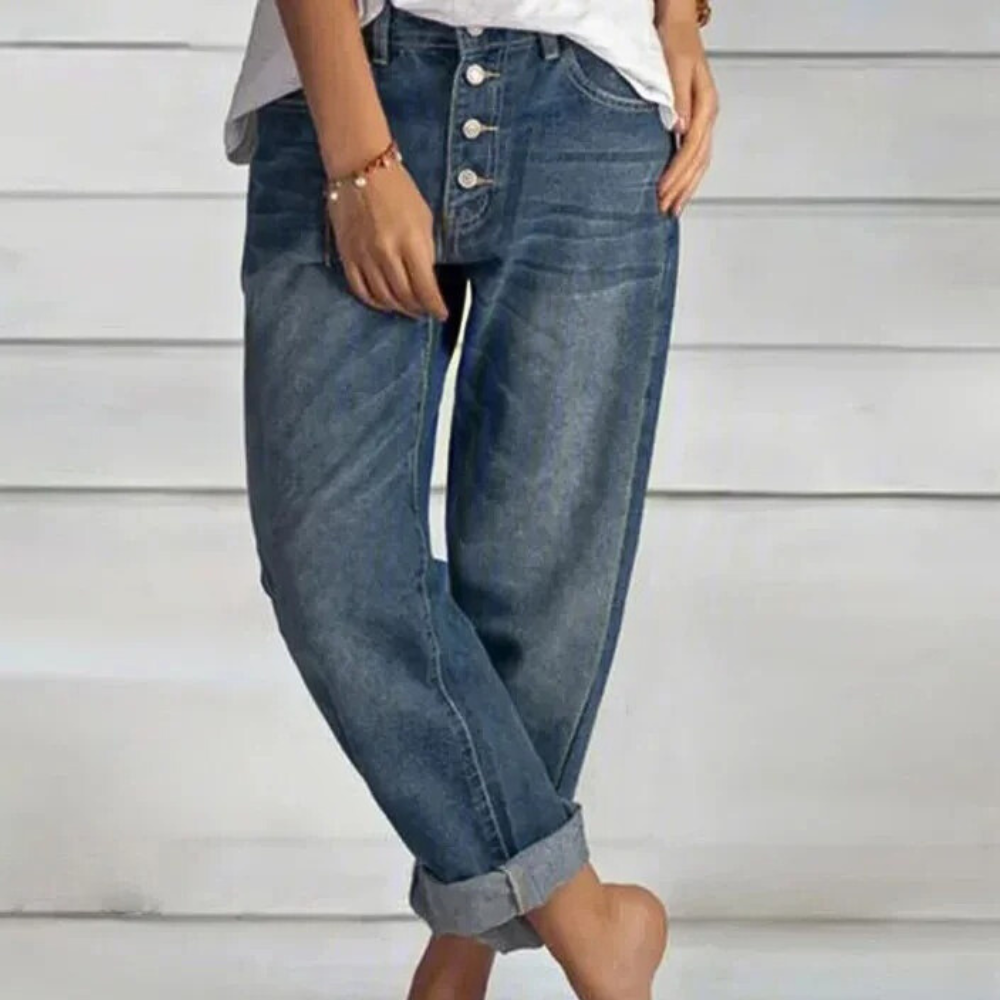 Fashionable High-Waist Jeans for Women - Elvira-32-The Livary