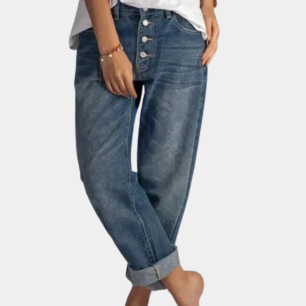 Fashionable High-Waist Jeans for Women - Elvira-32-The Livary