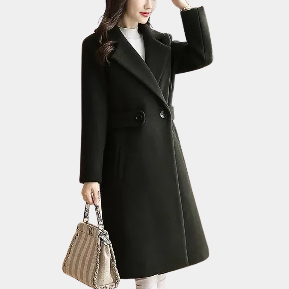 Luxury Ladies Winter Coat - Elise-Black-XS-The Livary