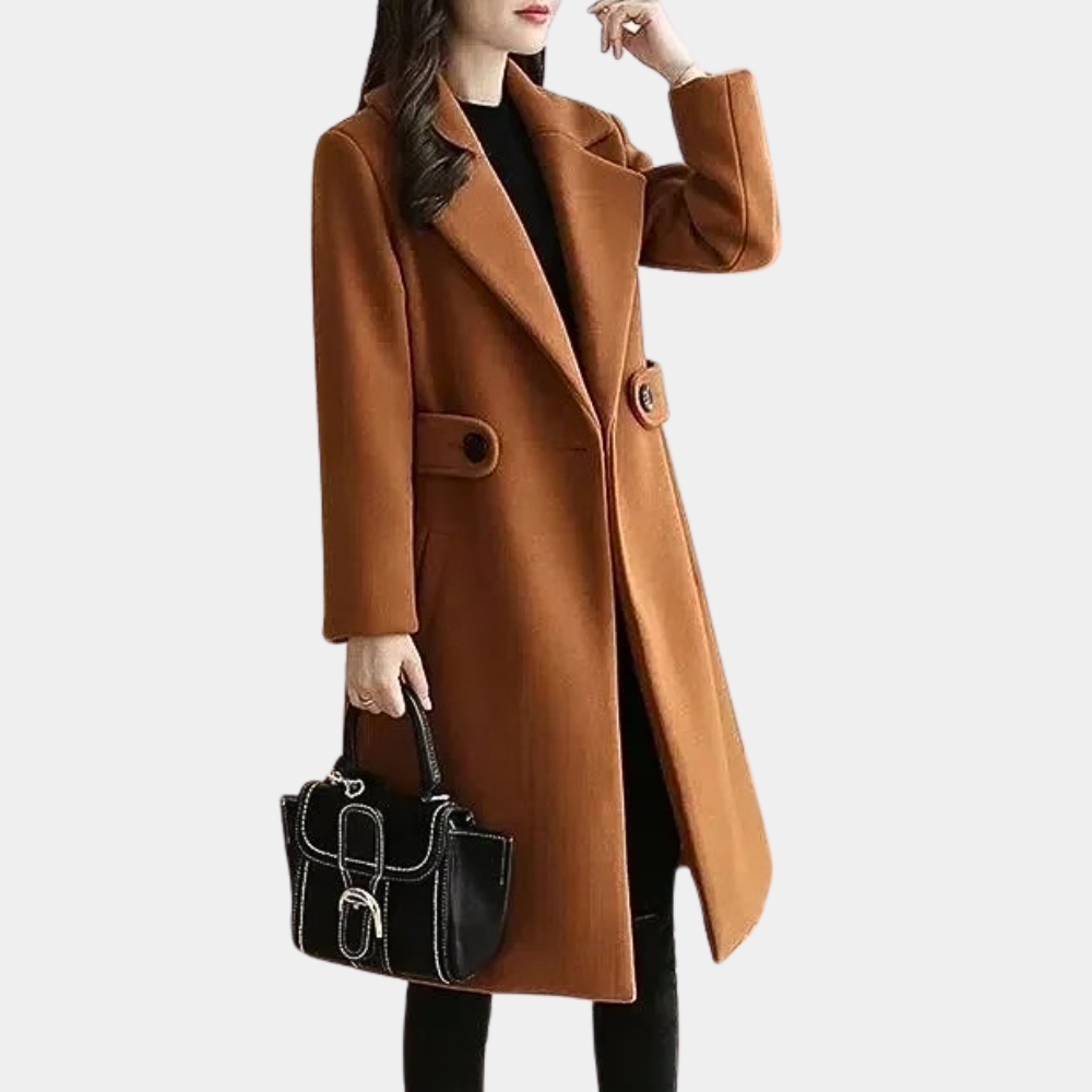 Luxury Ladies Winter Coat - Elise-Brown-XS-The Livary