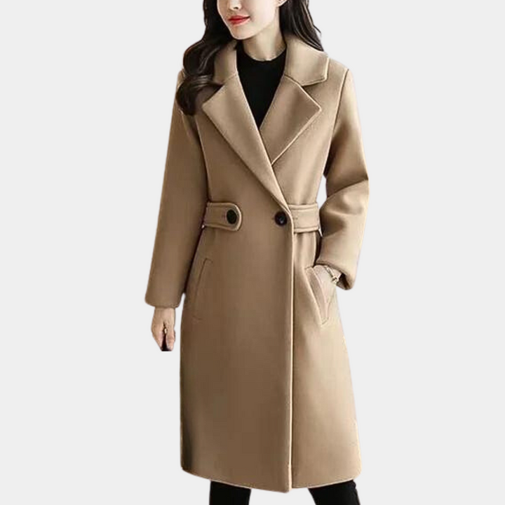 Luxury Ladies Winter Coat - Elise-Khaki-XS-The Livary