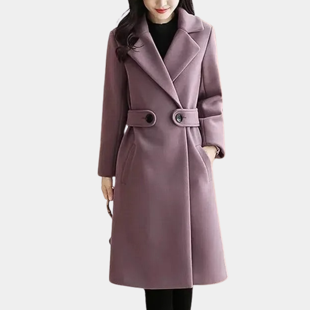 Luxury Ladies Winter Coat - Elise-Purple-XS-The Livary