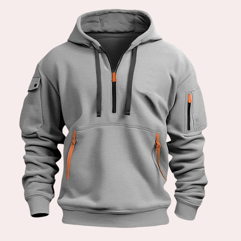 Casual Men's Hoodie - Théo-Grey-S-The Livary