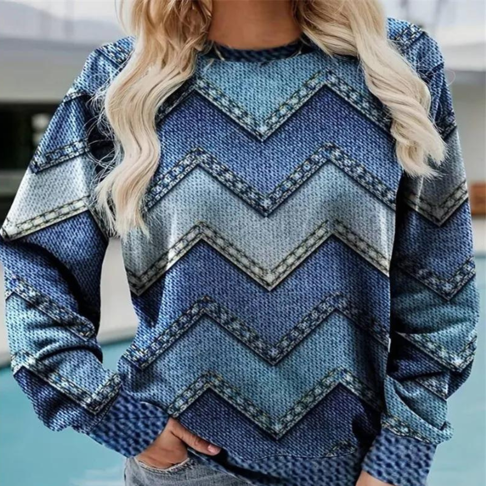Ladies' Sweater for Comfort and Style - Aurora-Blue-XS-The Livary