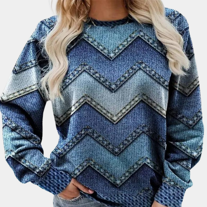 Ladies' Sweater for Comfort and Style - Aurora-Blue-XS-The Livary