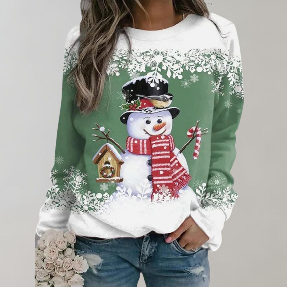 Eve - Warm Christmas Jumper for Women-Green-M-The Livary