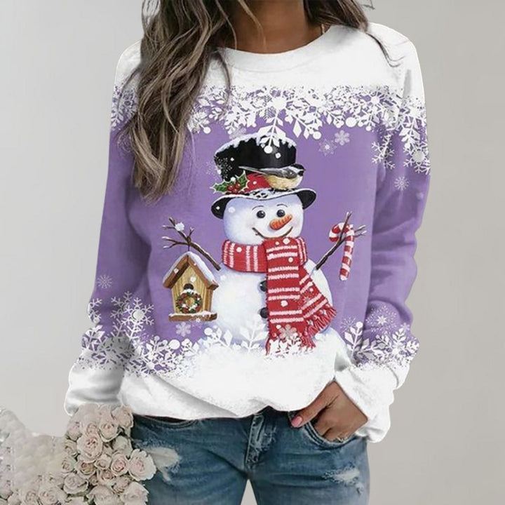 Eve - Warm Christmas Jumper for Women-Purple-M-The Livary
