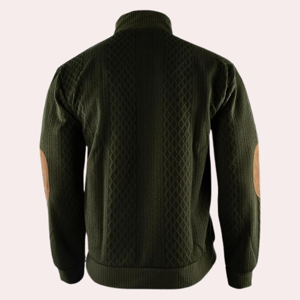 Dany - Warm Casual Men's Sweater with Button Closure-White-S-The Livary
