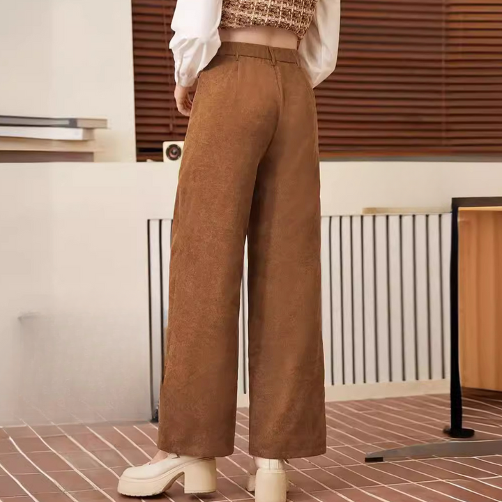 Stylish and Comfortable Brown Women's Trousers - Valeria-XS-The Livary