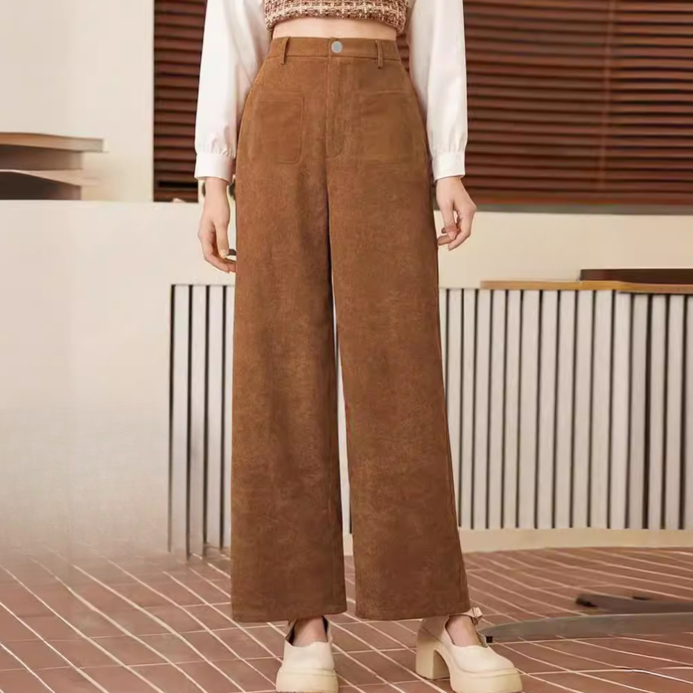Stylish and Comfortable Brown Women's Trousers - Valeria-XS-The Livary