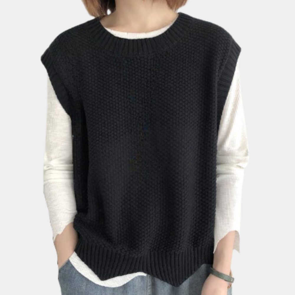 Sala - Hip Knitted Cardigan for Women-Black-XS-The Livary