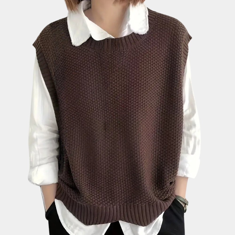 Sala - Hip Knitted Cardigan for Women-Coffee-XS-The Livary