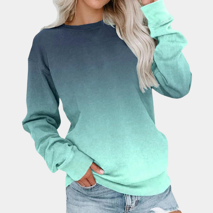 Jarra - Trendy Gradient Sweatshirt for Women-Green-XS-The Livary