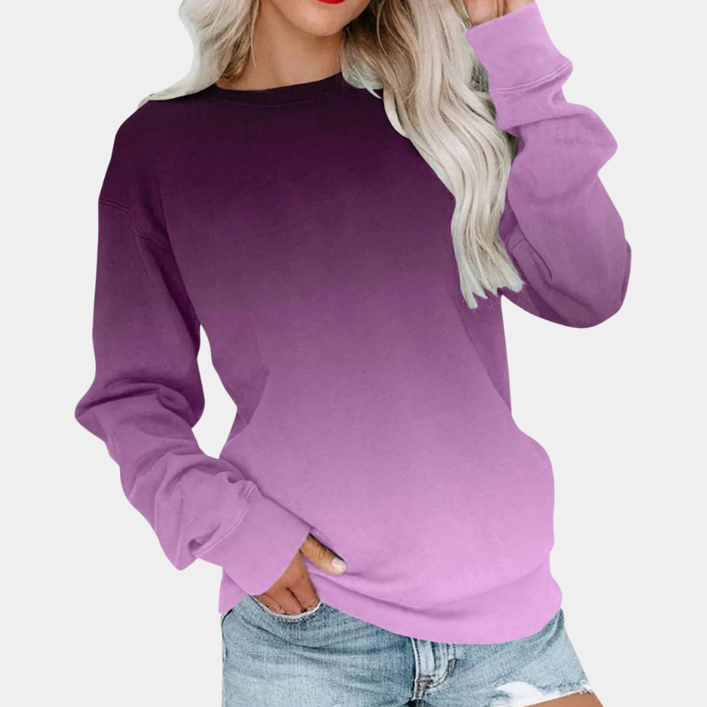 Jarra - Trendy Gradient Sweatshirt for Women-Purple-XS-The Livary