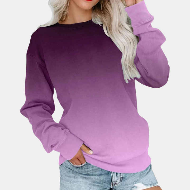 Jarra - Trendy Gradient Sweatshirt for Women-Purple-XS-The Livary
