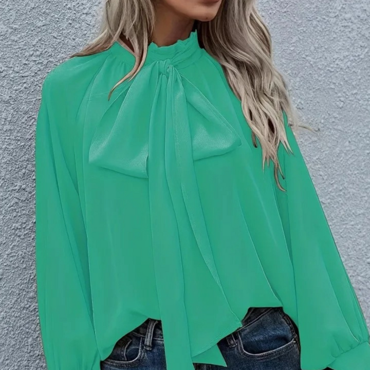 Loose Falling Formal Women's Blouse - Mira-Green-XS-The Livary