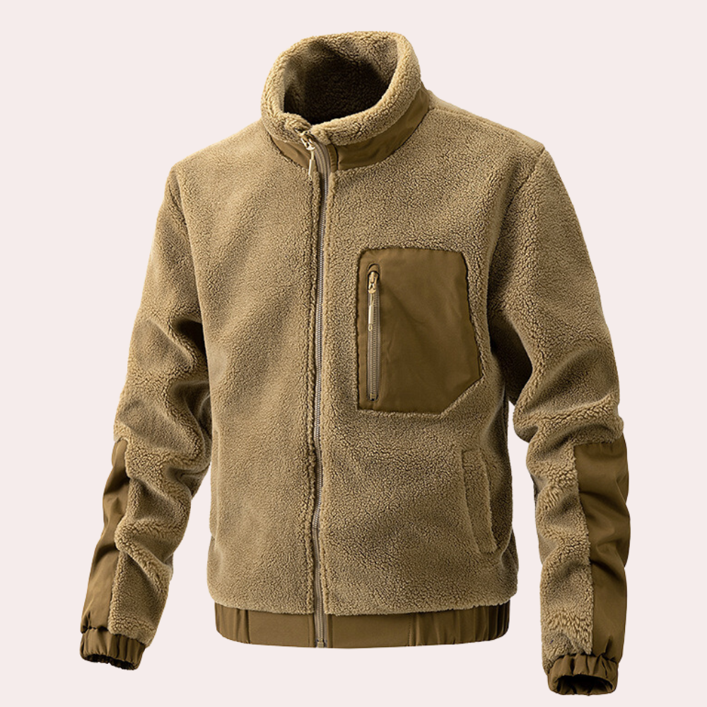Warm Outdoor Jacket for Men - Ronan-Khaki-S-The Livary