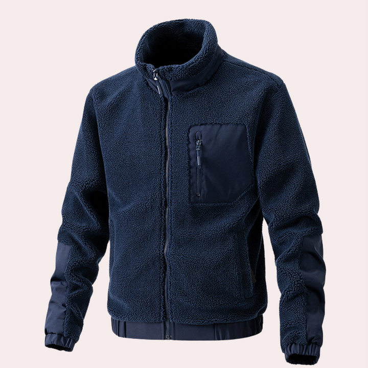 Warm Outdoor Jacket for Men - Ronan-Blue-S-The Livary