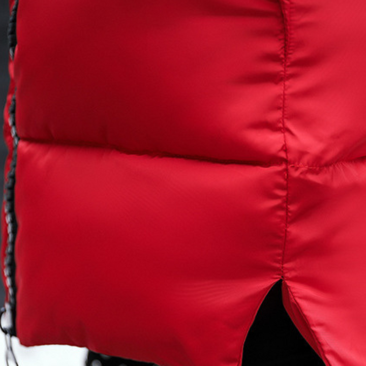 Warm Ladies Puffer Jacket with Hood - Livia-Pink-XS-The Livary