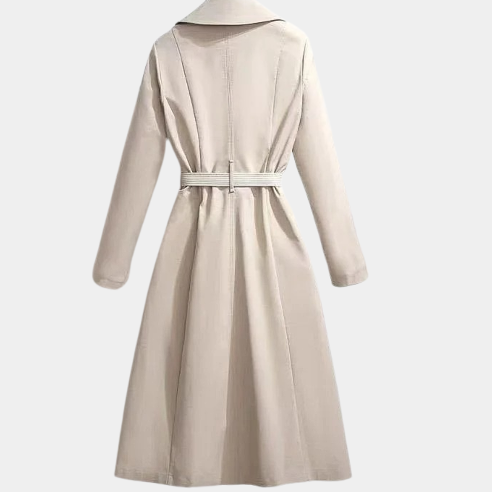 Stylish Ladies Trench Coat with Belt - Noa-Black-XS-The Livary