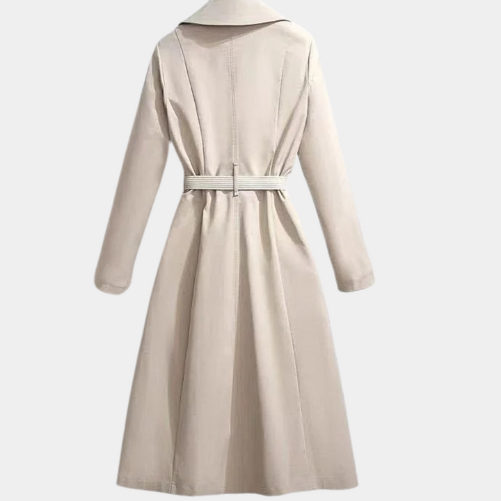 Stylish Ladies Trench Coat with Belt - Noa-Black-XS-The Livary