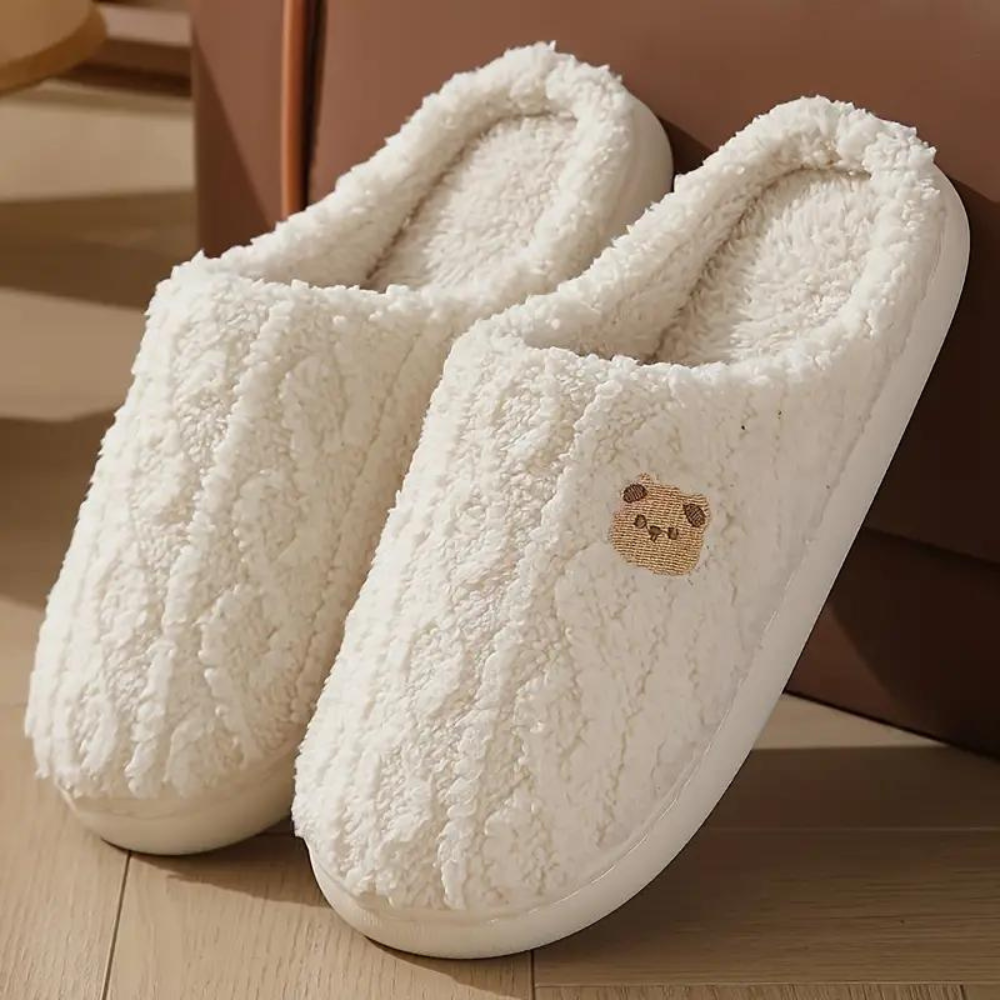 Tinsel - Comfy Soft Slippers for Women-White-3.5-The Livary