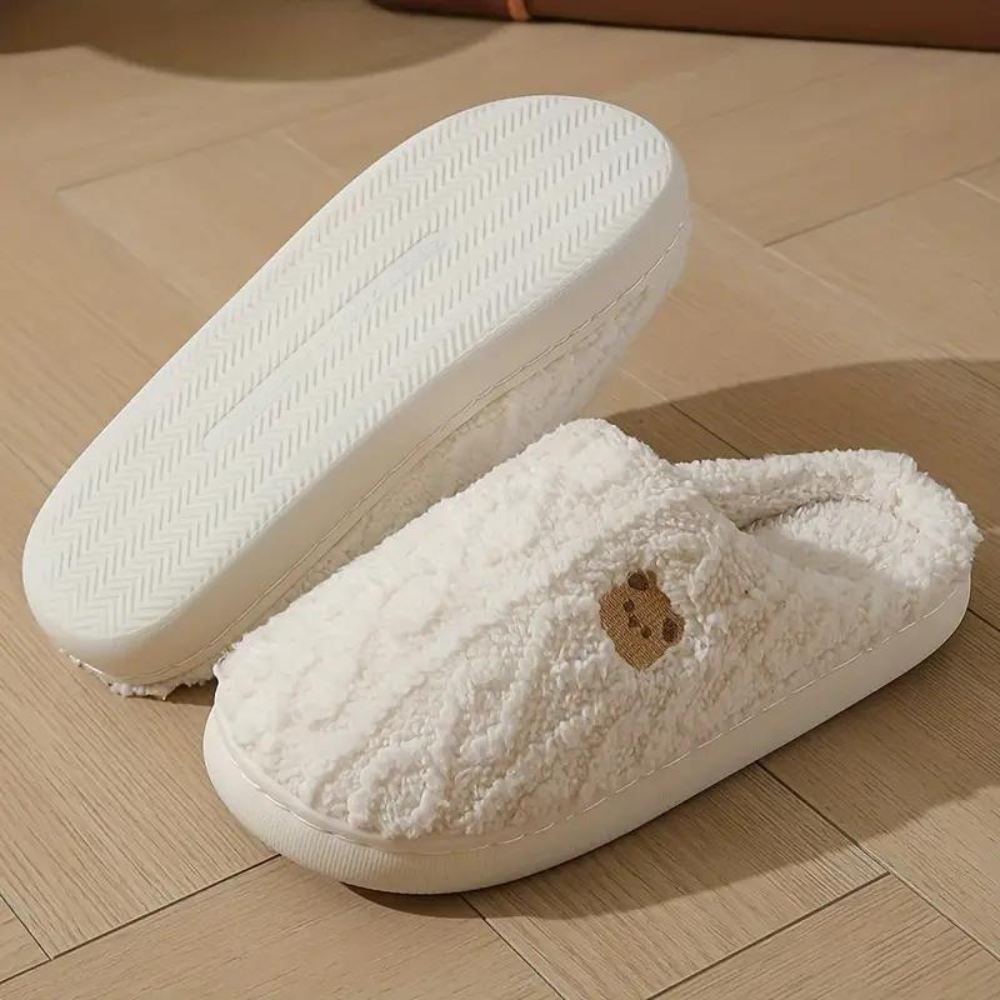Tinsel - Comfy Soft Slippers for Women-White-3.5-The Livary