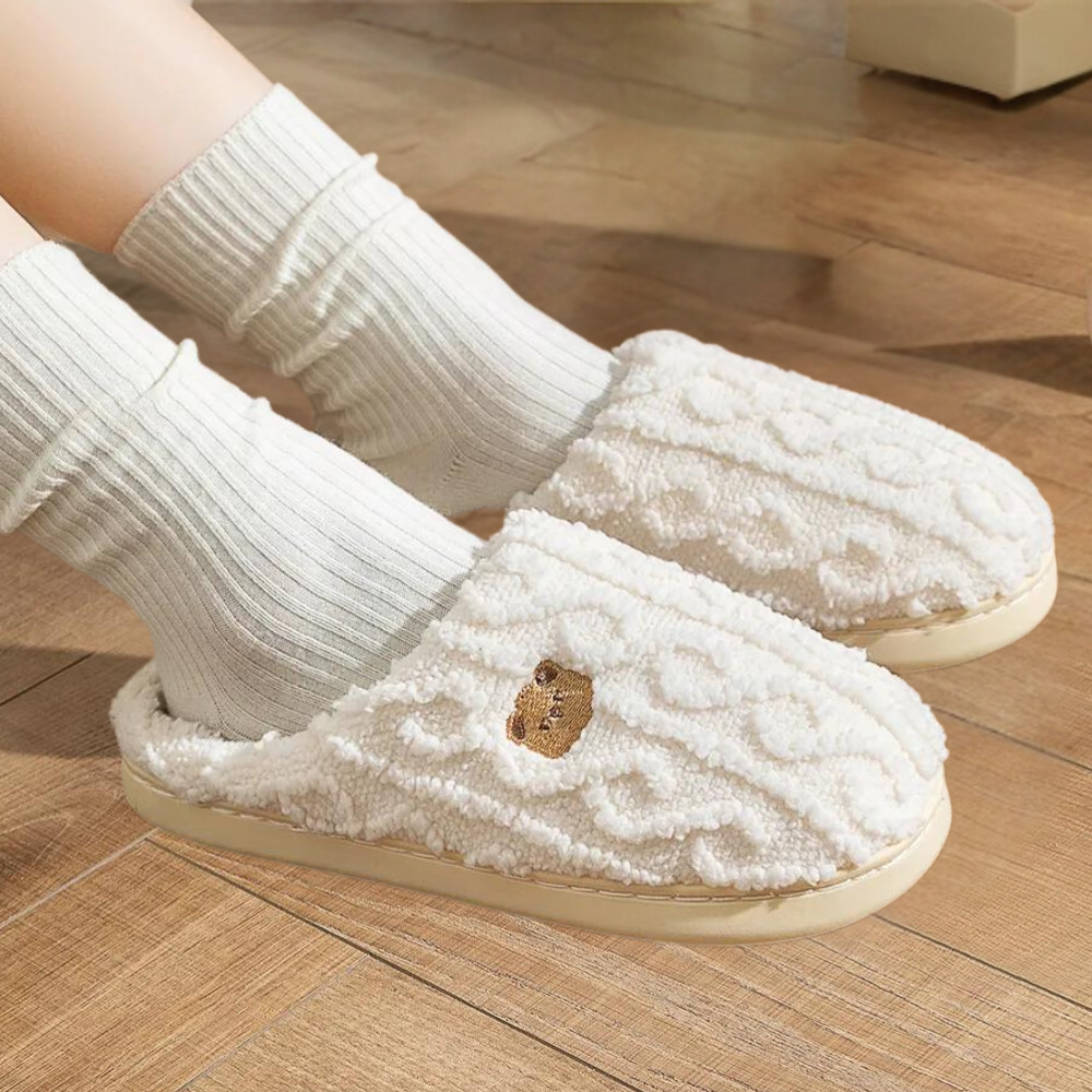 Tinsel - Comfy Soft Slippers for Women-White-3.5-The Livary