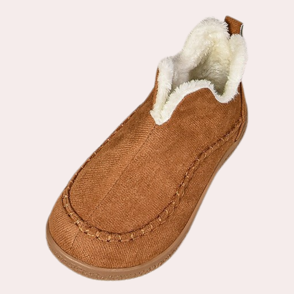 Warm Ladies' Slippers for Comfort - Selene-Light brown-2.5-The Livary