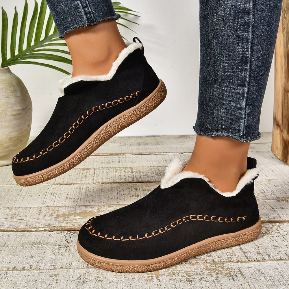Warm Ladies' Slippers for Comfort - Selene-Black-2.5-The Livary