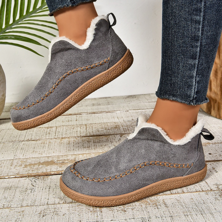 Warm Ladies' Slippers for Comfort - Selene-Grey-2.5-The Livary