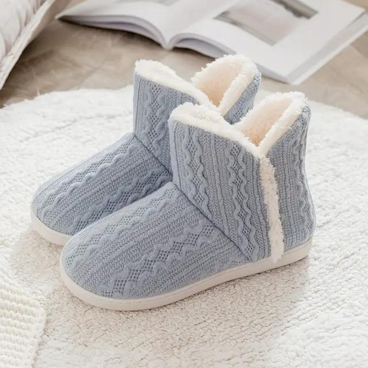 Warm and Soft Knitted Slippers for Women - Elodie-Grey-2.5-The Livary