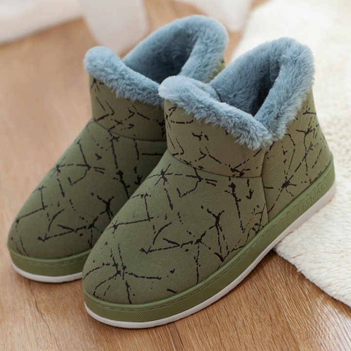Warm Ladies' Slippers for Winter - Livia-Green-2.5-The Livary