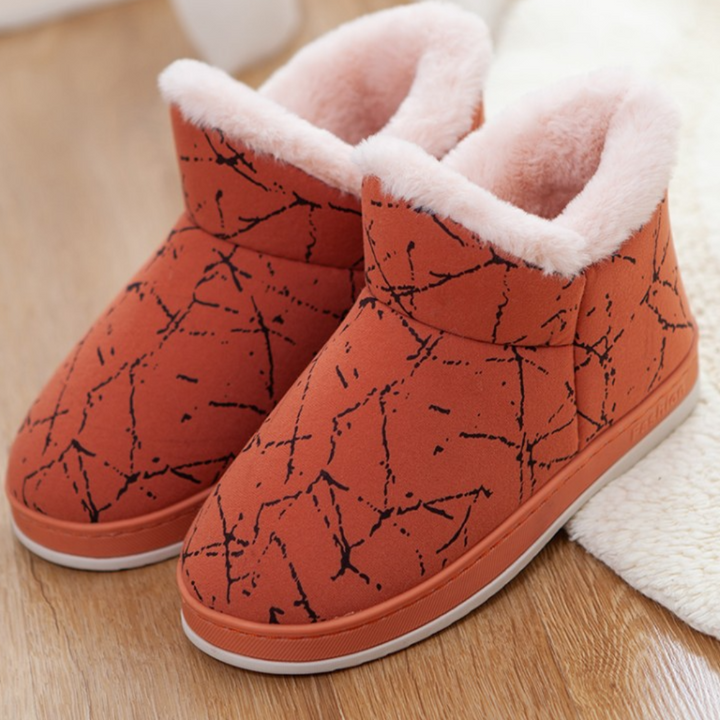 Warm Ladies' Slippers for Winter - Livia-Orange-2.5-The Livary