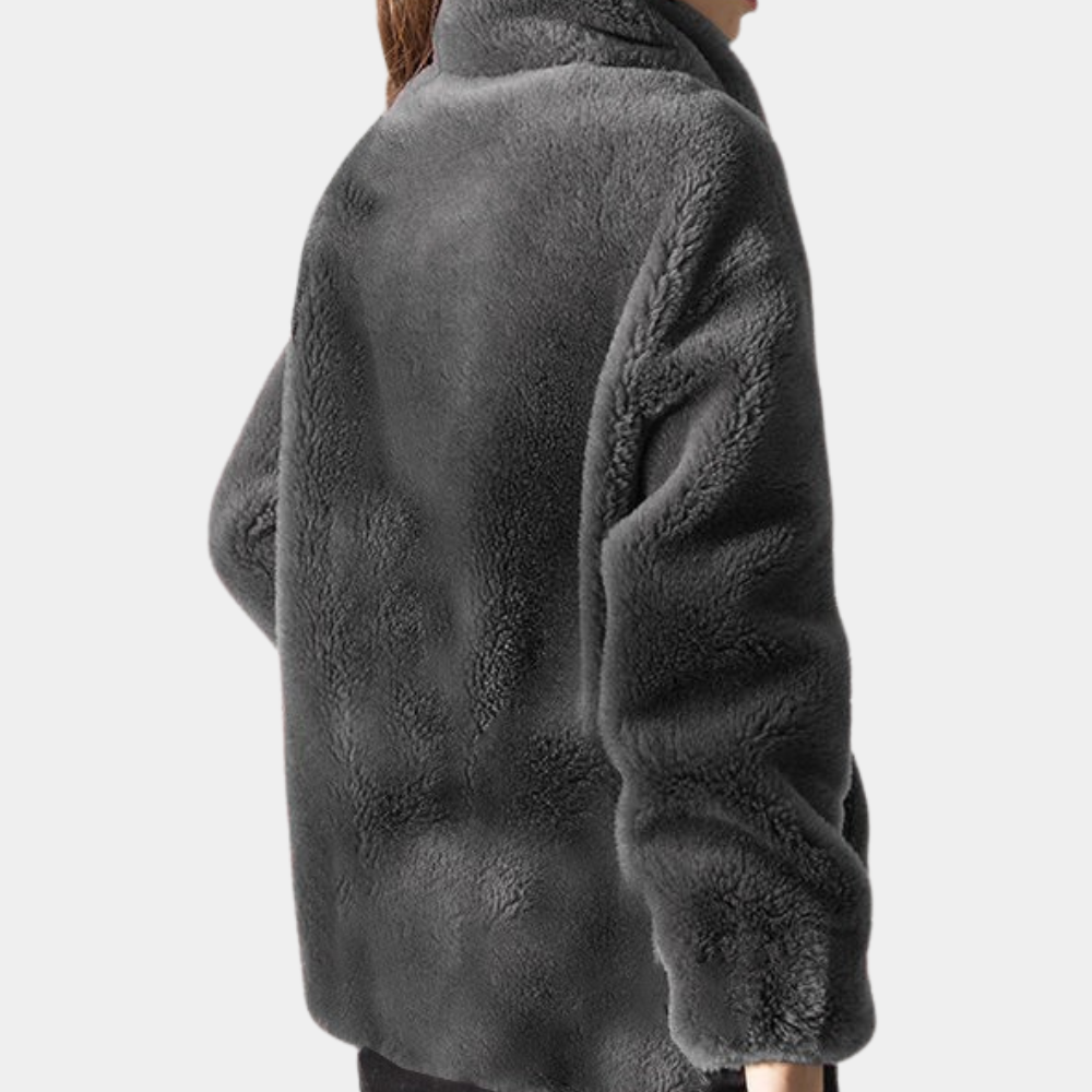 Warm Ladies' Jacket with Zip - Yara-Grey-XS-The Livary