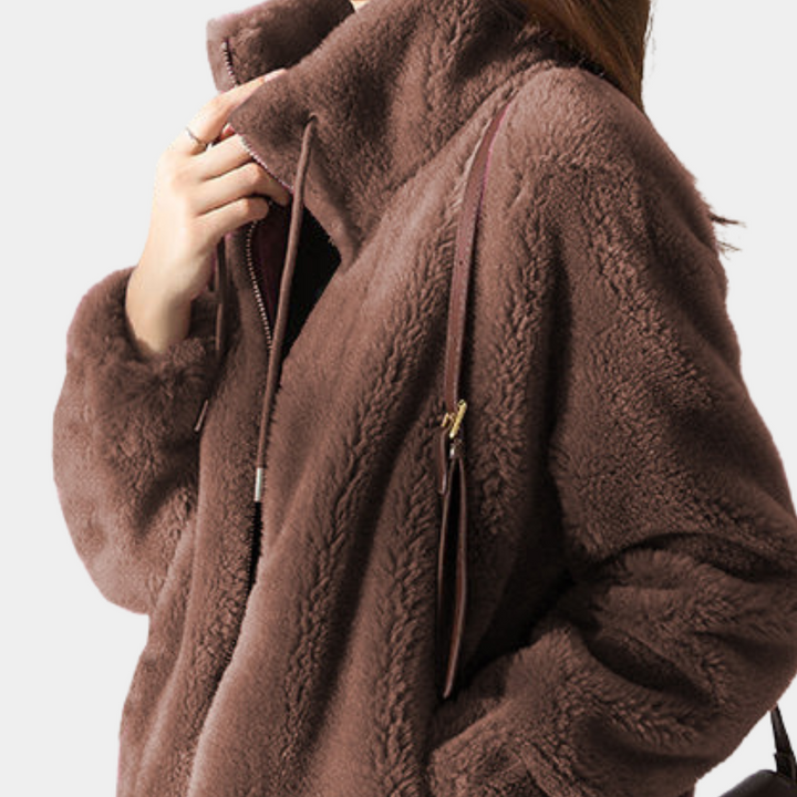 Warm Ladies' Jacket with Zip - Yara-Grey-XS-The Livary