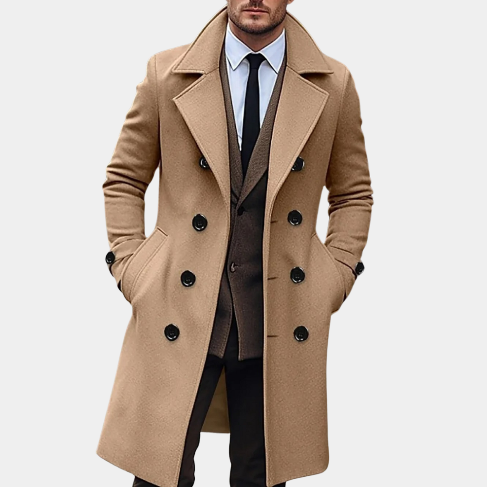 Stylish Men's Jacket - Victor-Khaki-S-The Livary
