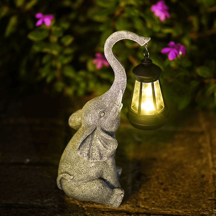 Atmospheric Solar Lamp for the Garden - Elephant Glow-The Livary