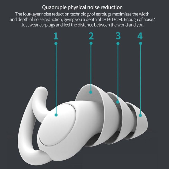 Soft Earplugs for Deep Sleep & Sound Reduction - Noctura-White-The Livary