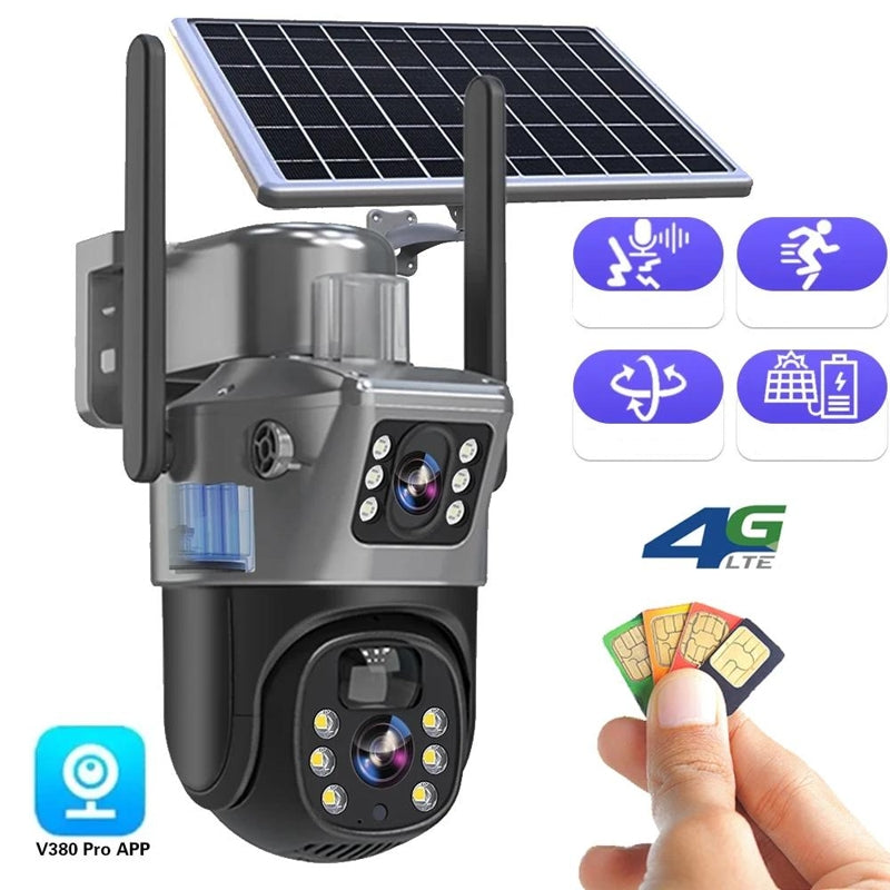 Wireless 4K Security Camera with Solar Panel – DualGuard 4K-4G-The Livary