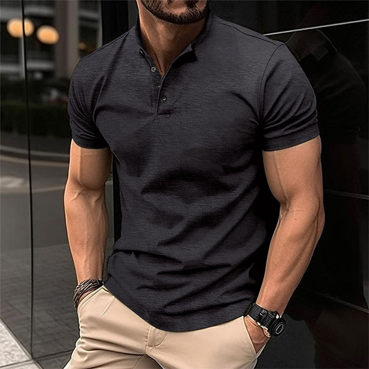 Maison - Stylish Polo Shirt for Men-Black-S-The Livary