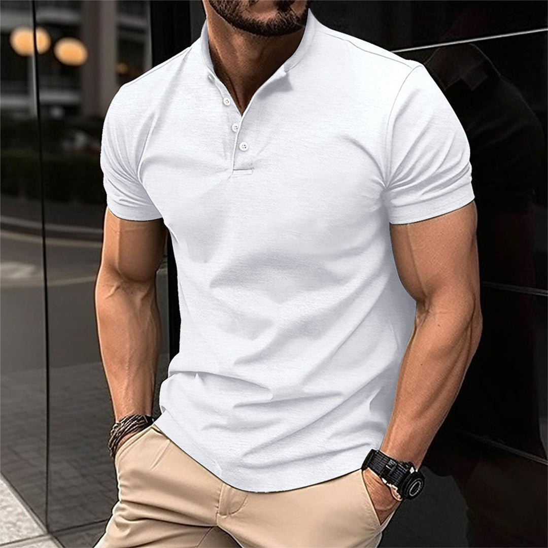Maison - Stylish Polo Shirt for Men-White-S-The Livary